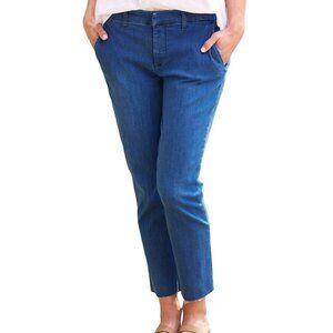 Frank & Eileen Wicklow 1977 Wash Italian Performance Denim Jeans Raw Hem Size 4